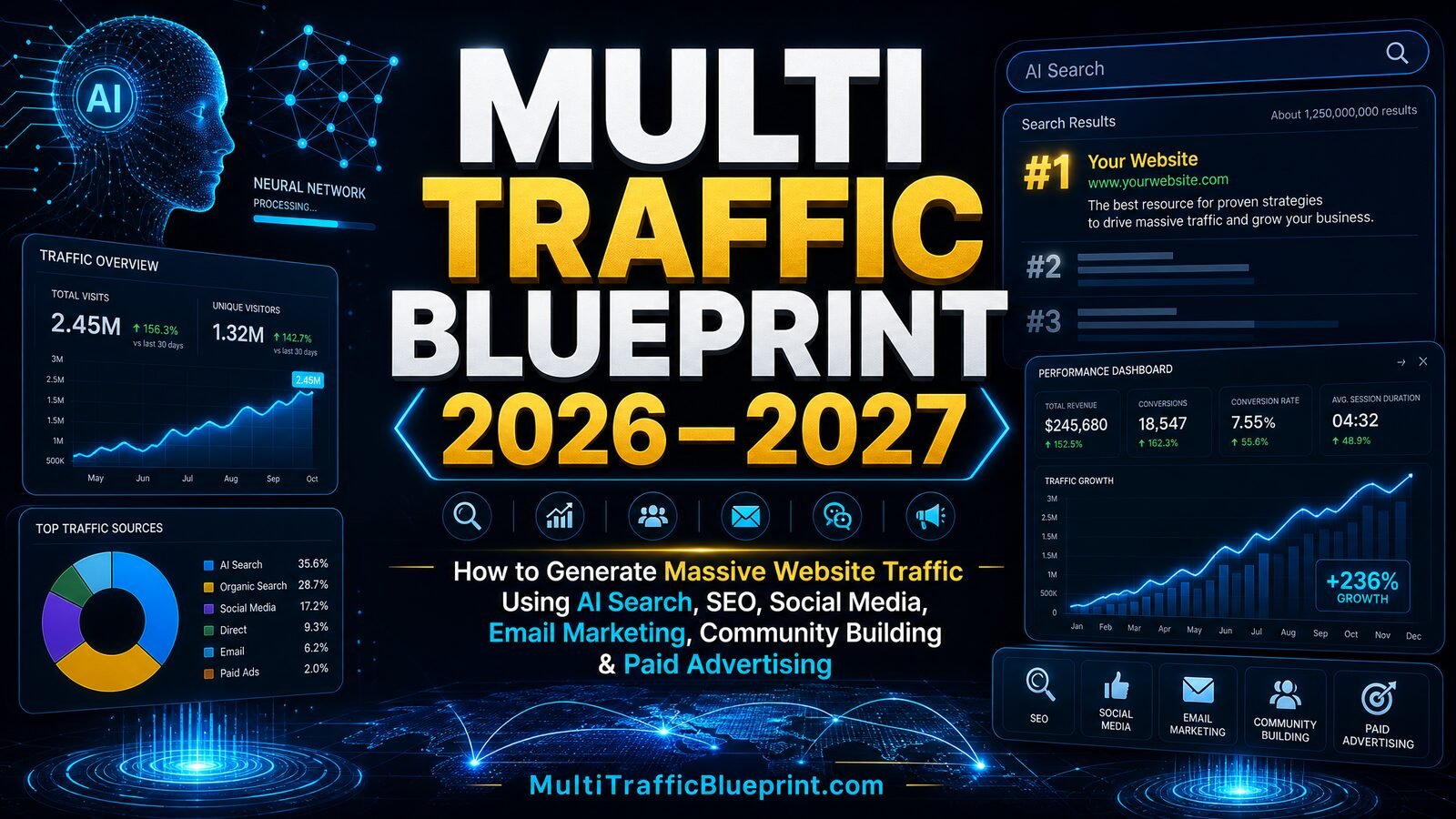 Multi Traffic Blueprint analytics dashboard preview